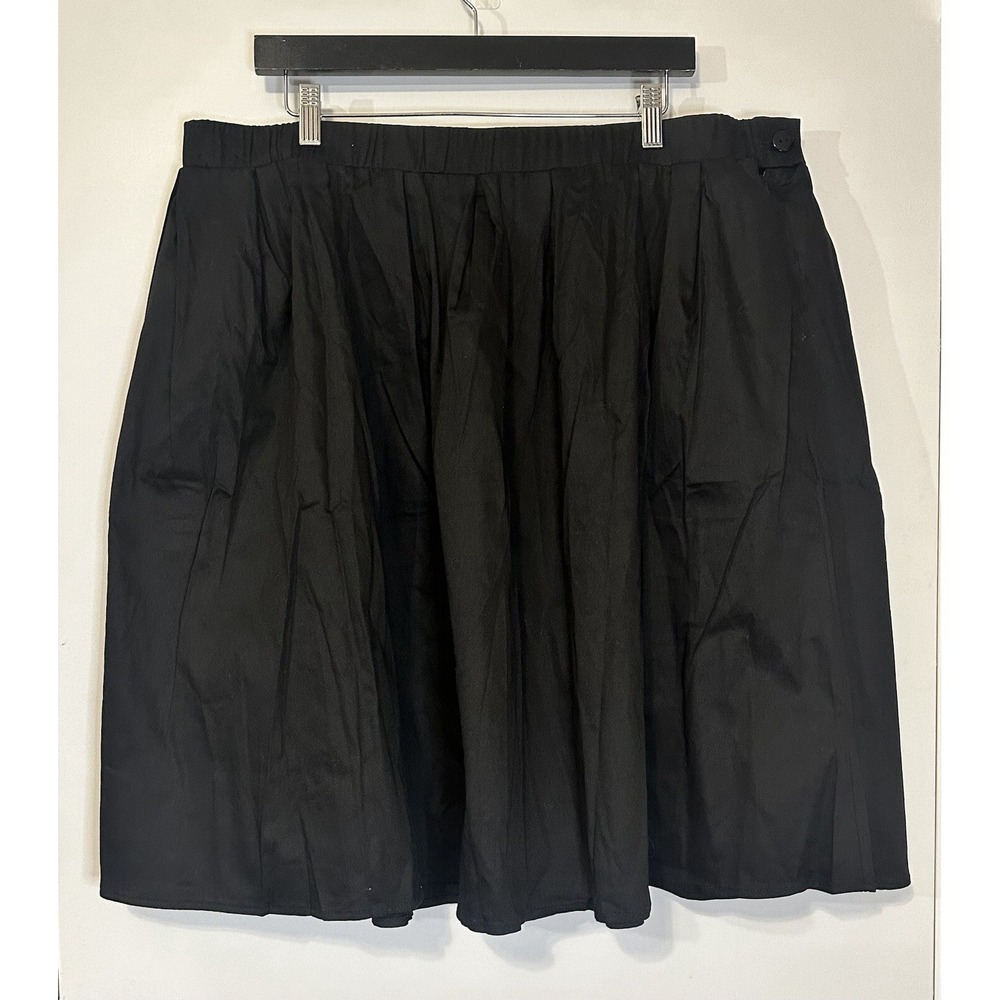 Taydey A-Line Black Skirt Women 3XL Black Retro Halloween Rockabilly Goth Emo